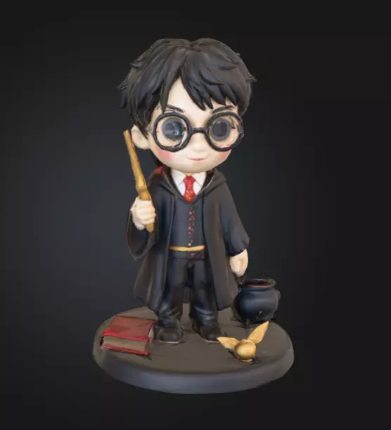 Harry Potter Chibi Style 3D Model 3D print model_0