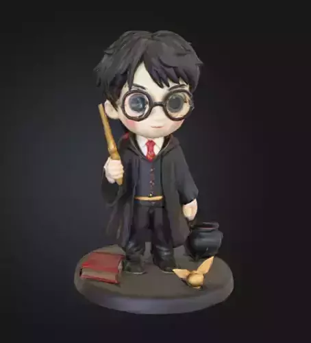 Harry Potter Chibi Style 3D Model