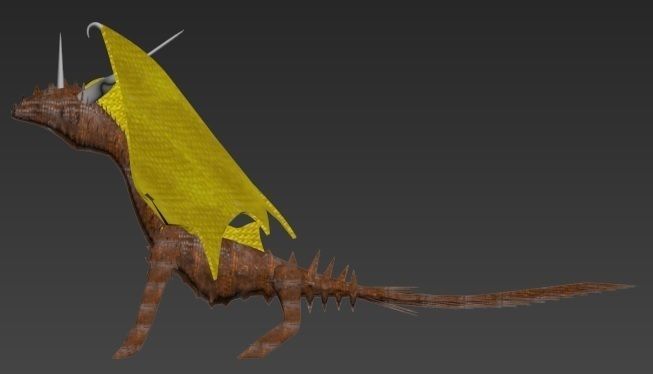 Dragon with wings  3D model_1
