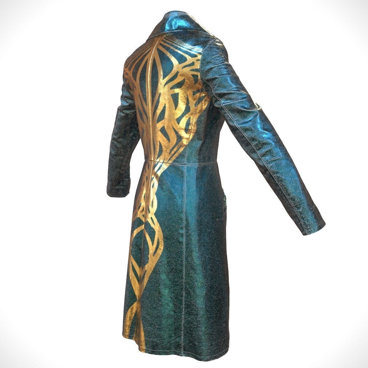 3 Leather Coats Collection Low-poly 3D model_13