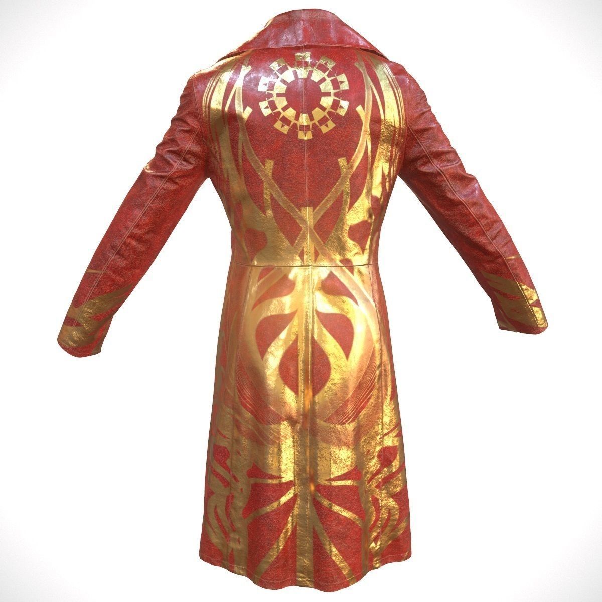 3 Leather Coats Collection Low-poly 3D model_9