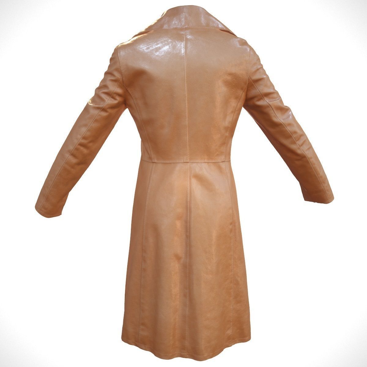 3 Leather Coats Collection Low-poly 3D model_11