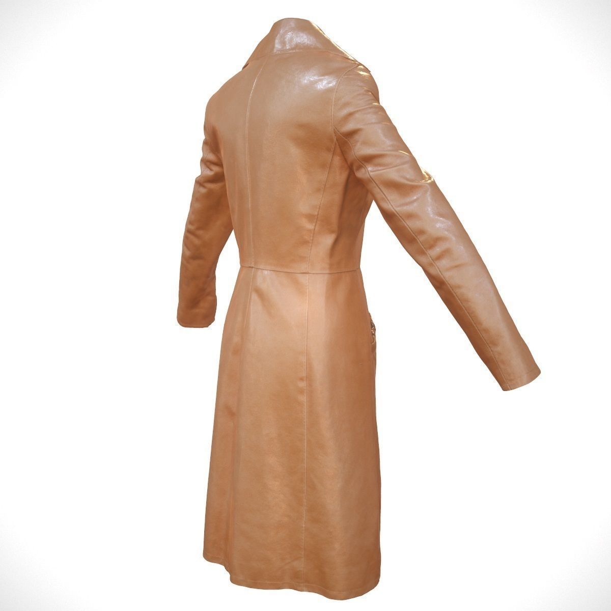 3 Leather Coats Collection Low-poly 3D model_14