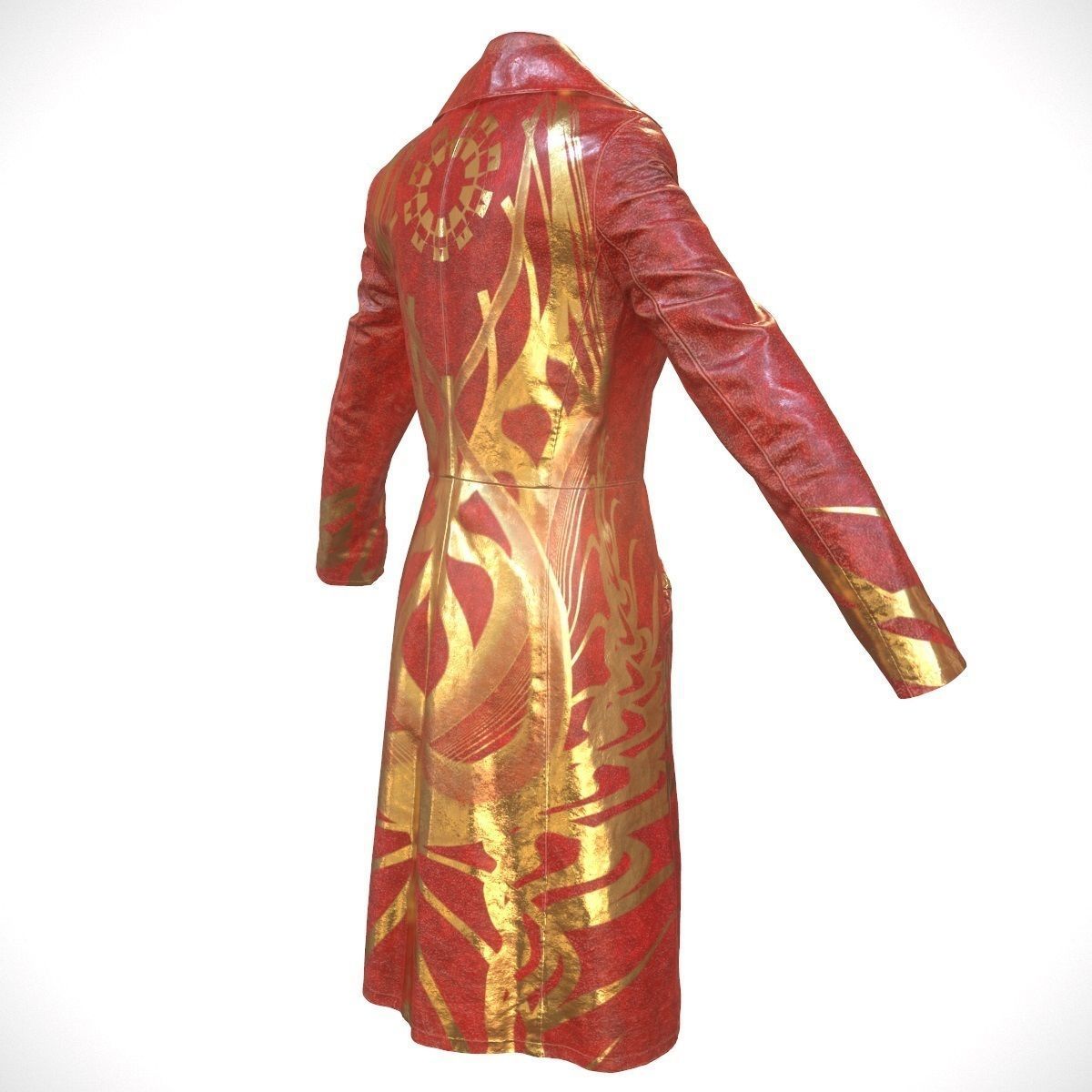 3 Leather Coats Collection Low-poly 3D model_12