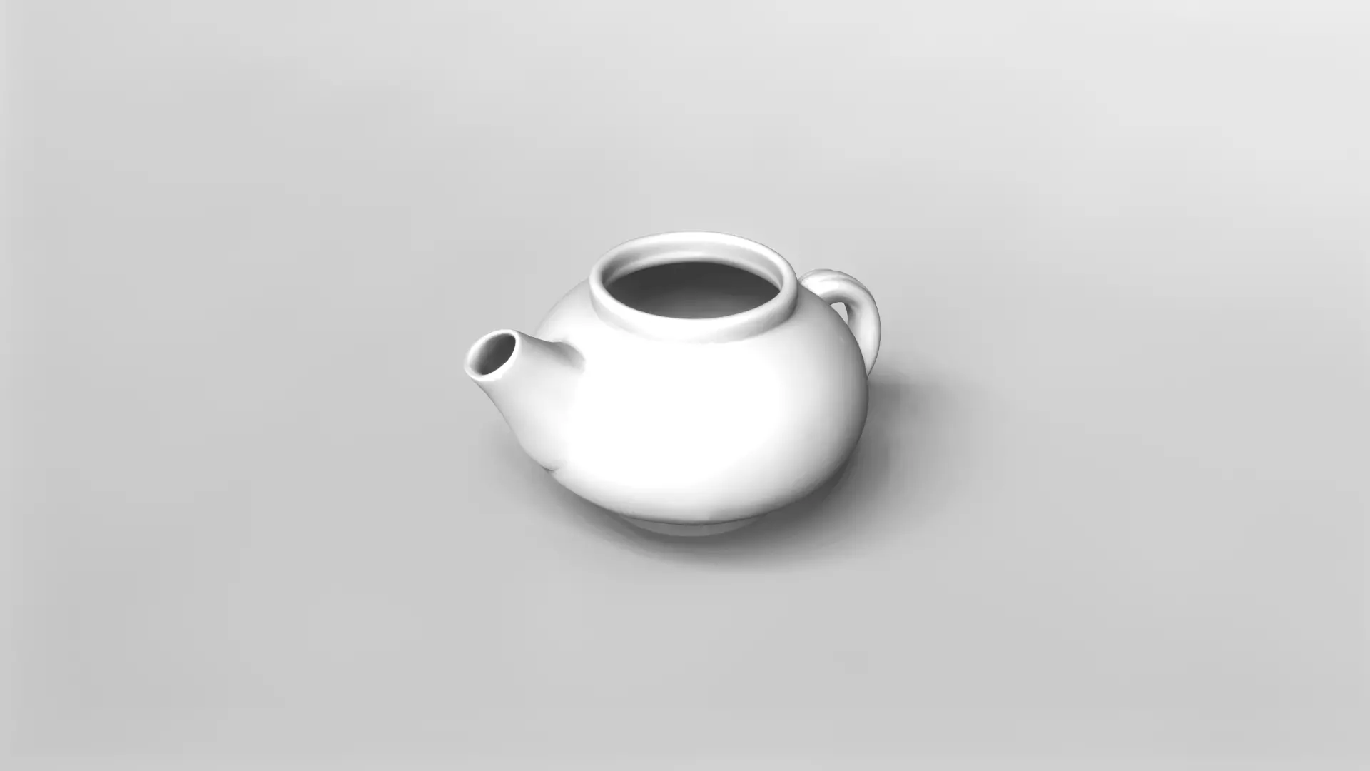Minimalist White Ceramic Teapot 3D Model 3D model_2