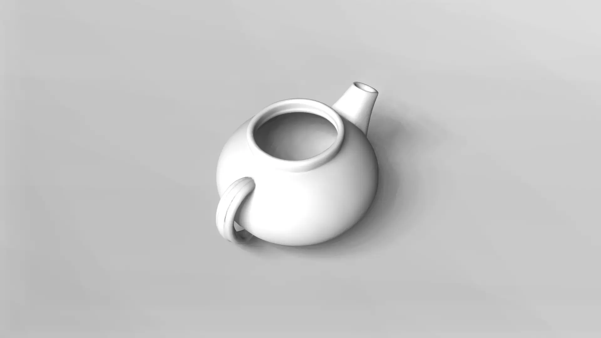 Minimalist White Ceramic Teapot 3D Model 3D model_4