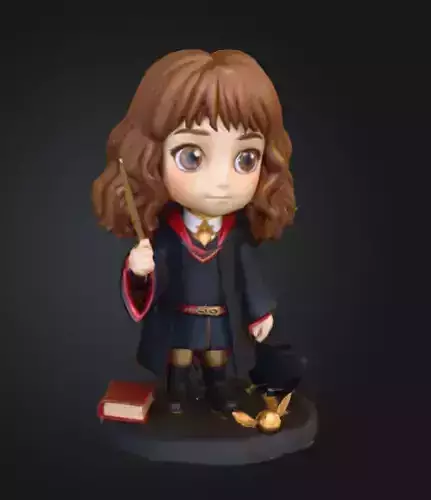 Hermione Granger Chibi Style 3D Model Harry Potter Series