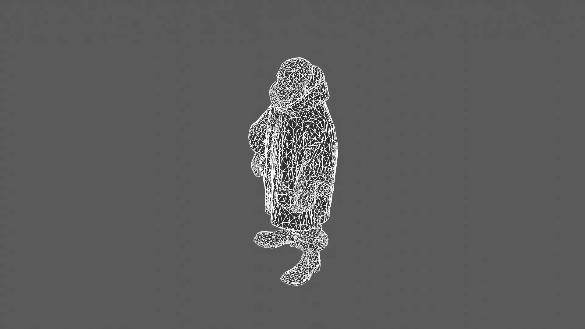 Stylized Elderly Man in Cozy Winter Coat 3D Model 3D model_7