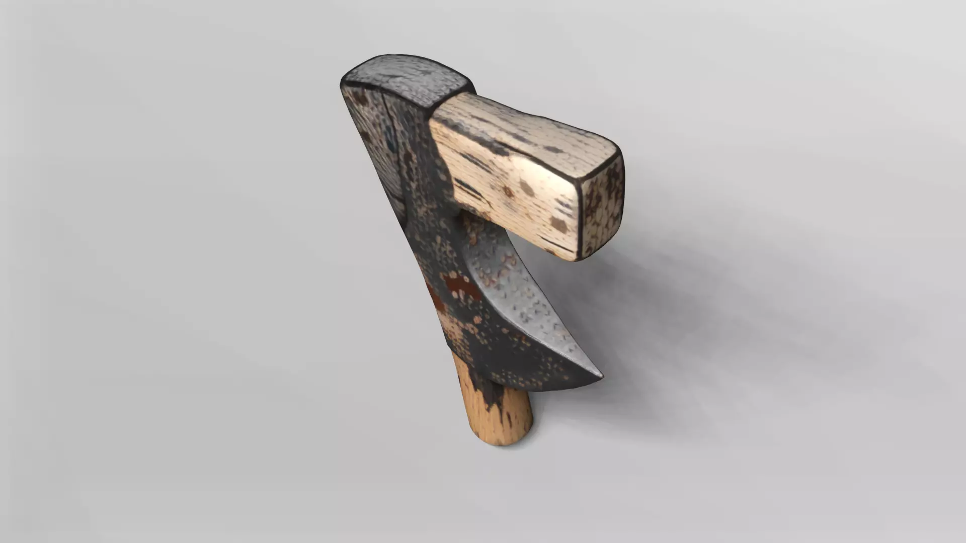 Rustic Weathered Axe 3D Model 3D model_4