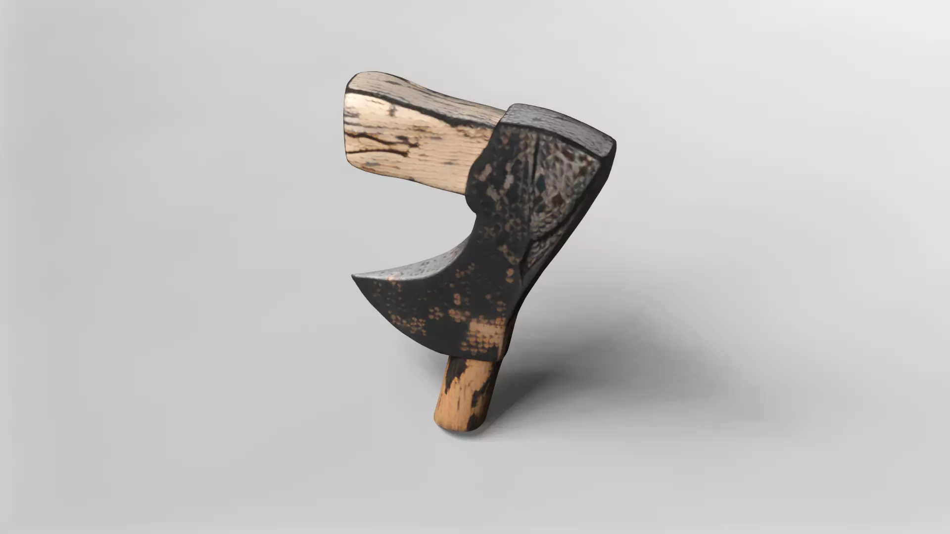 Rustic Weathered Axe 3D Model 3D model_1