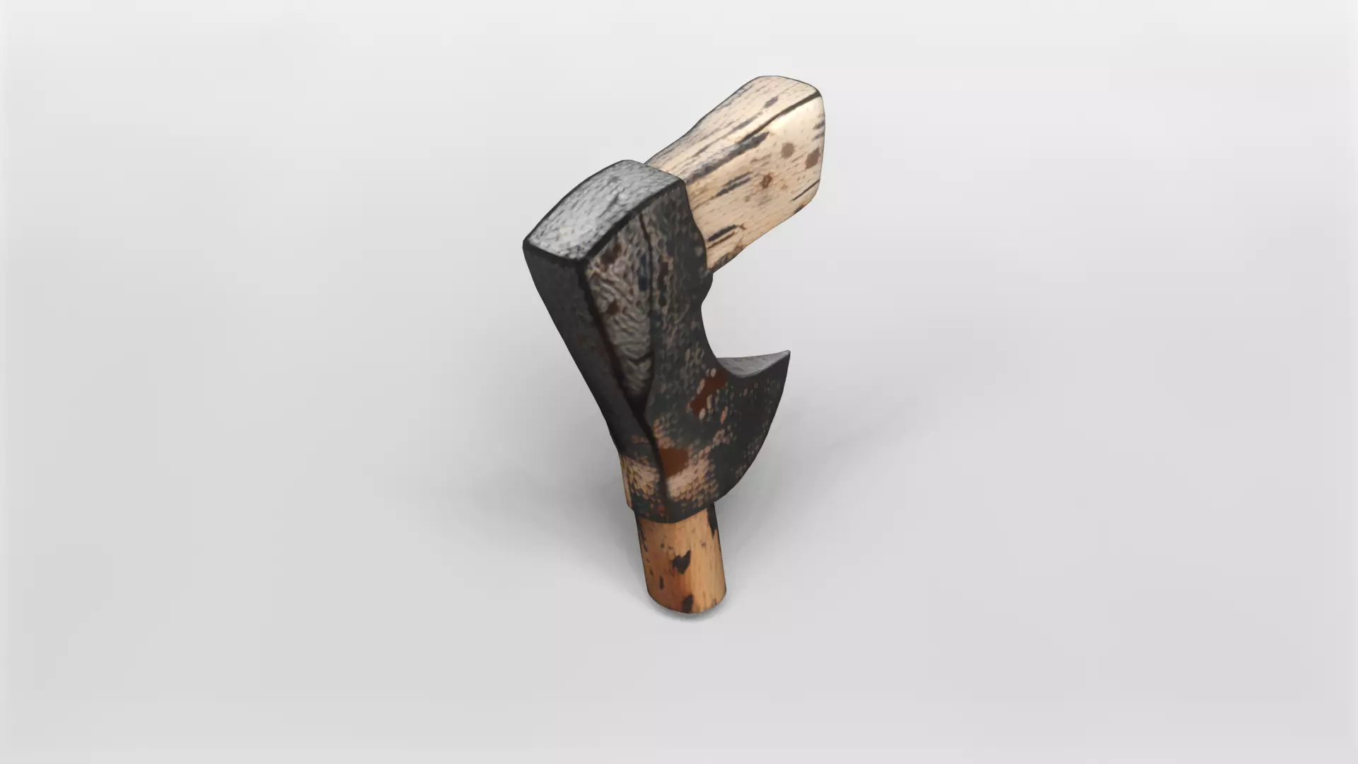 Rustic Weathered Axe 3D Model 3D model_3