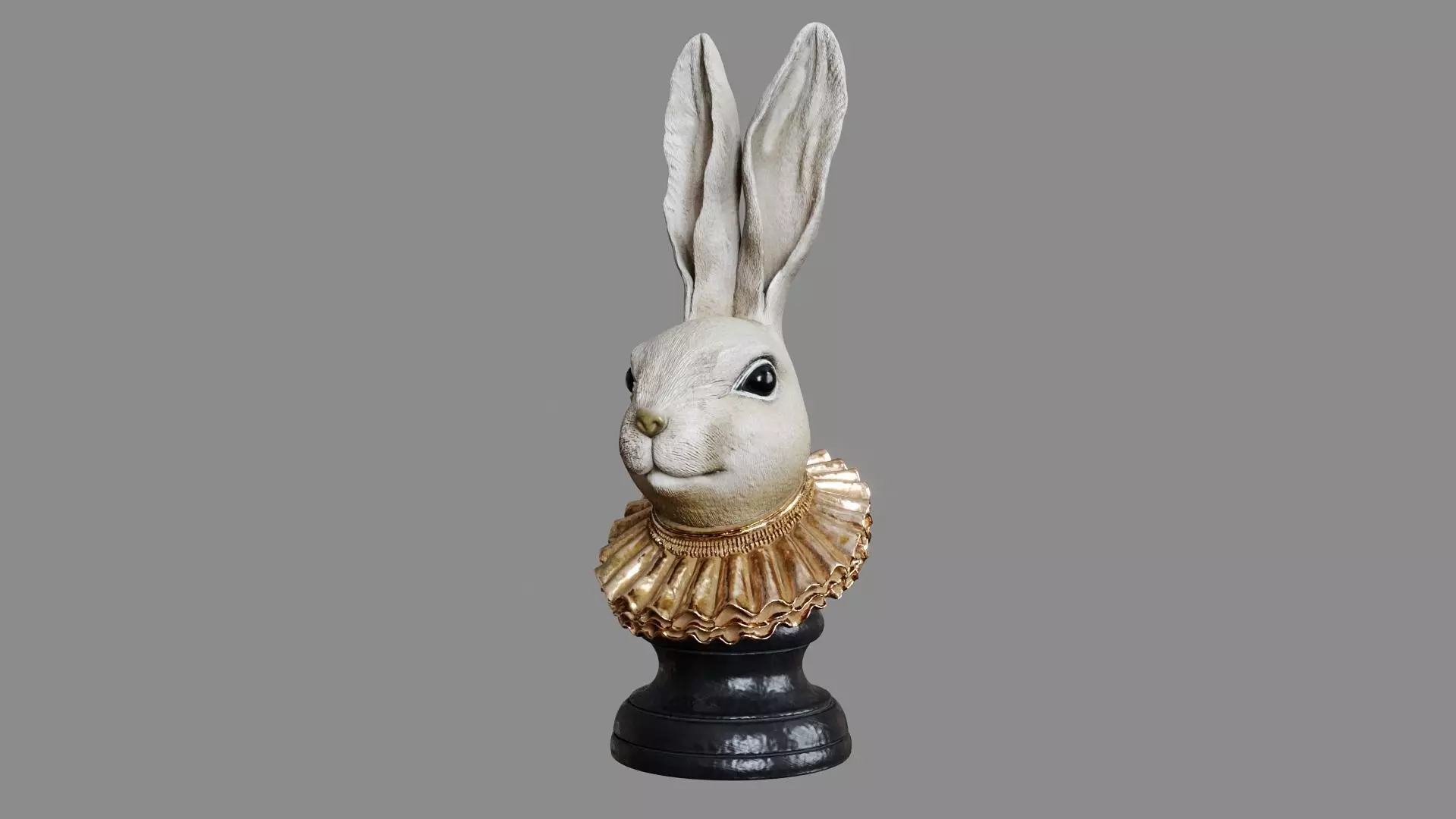 Rabbit Head Decoration 3D model_3