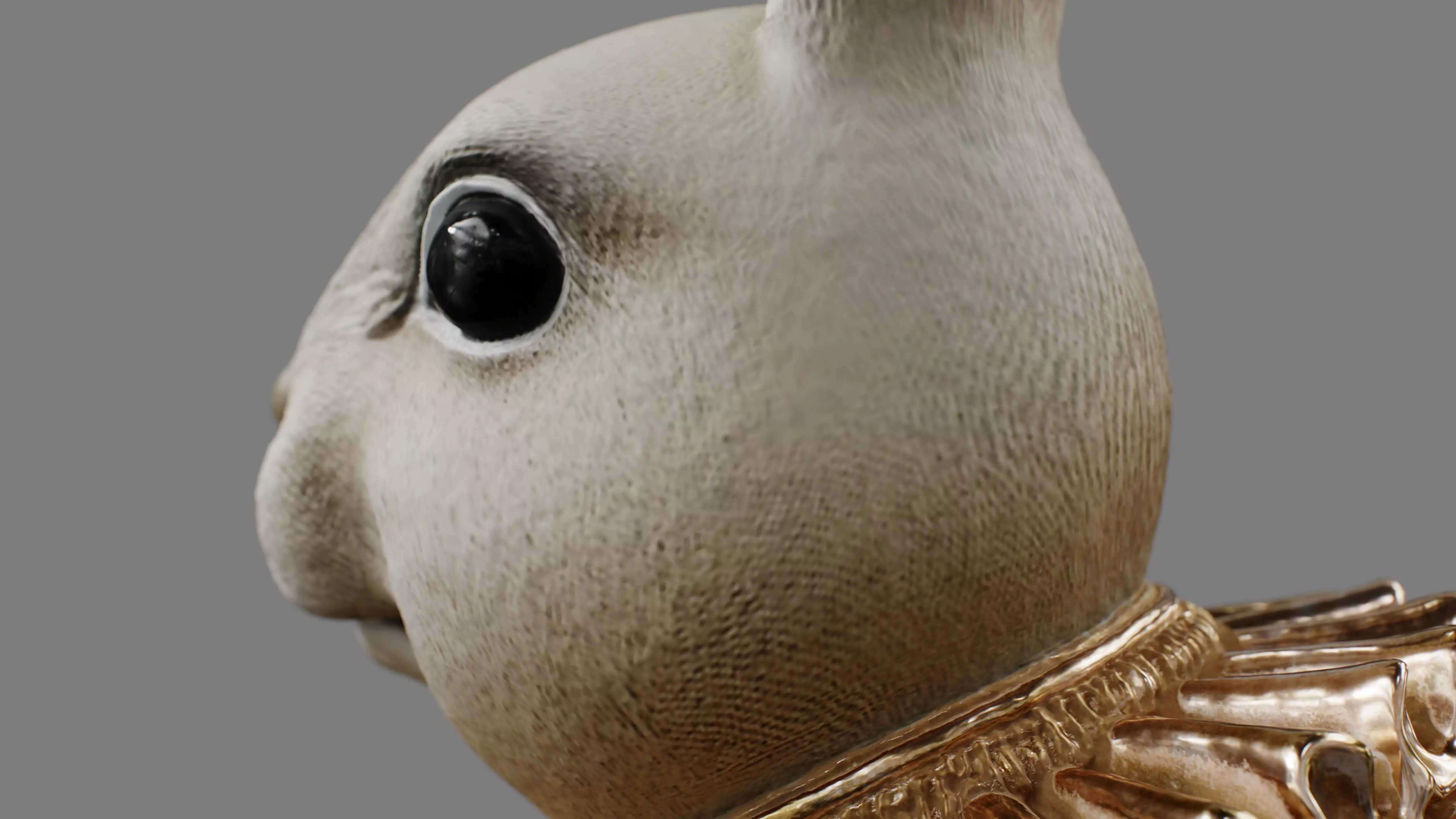 Rabbit Head Decoration 3D model_15