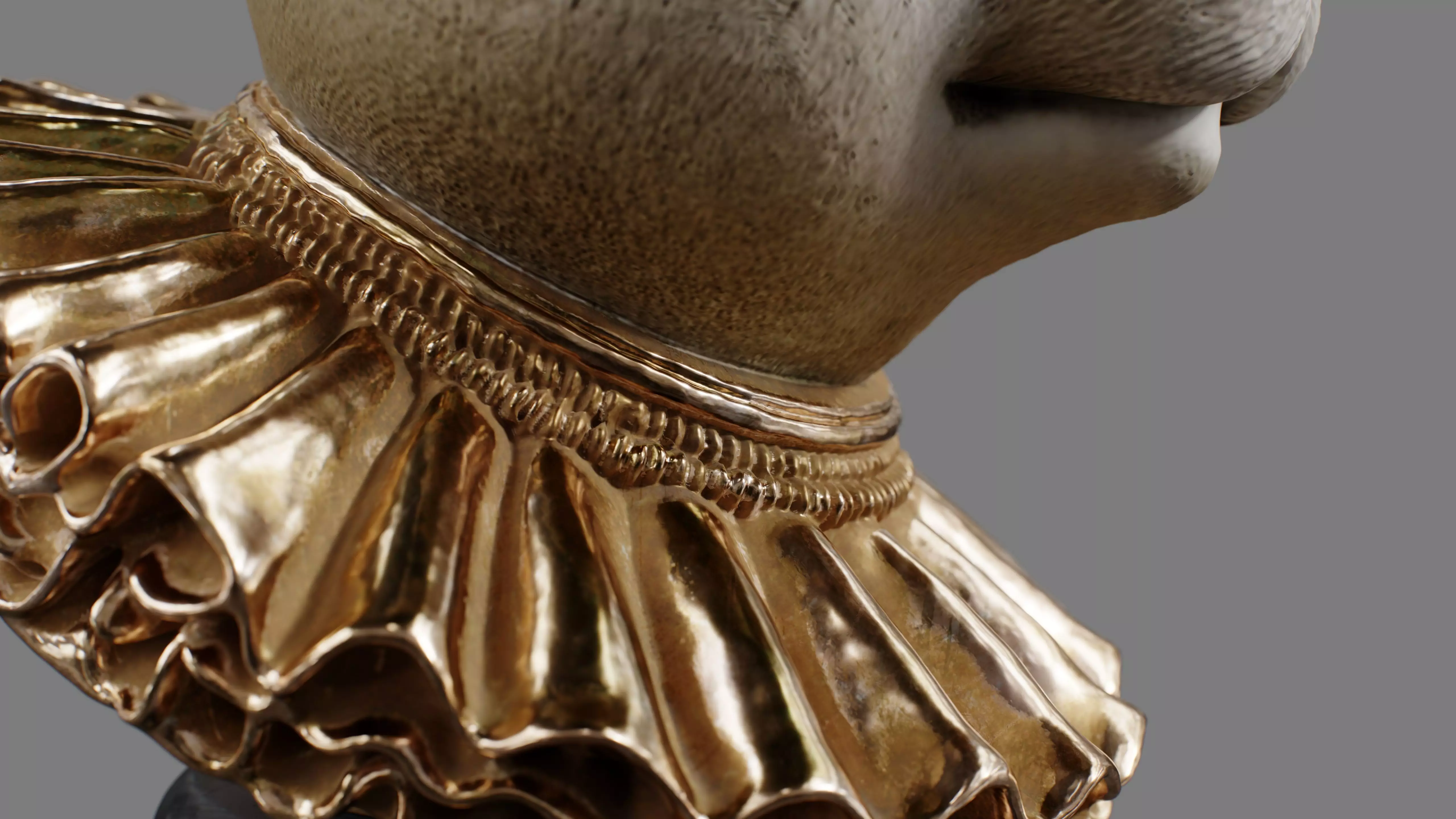 Rabbit Head Decoration 3D model_7