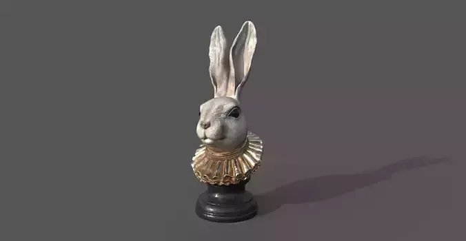 Rabbit Head Decoration 3D model