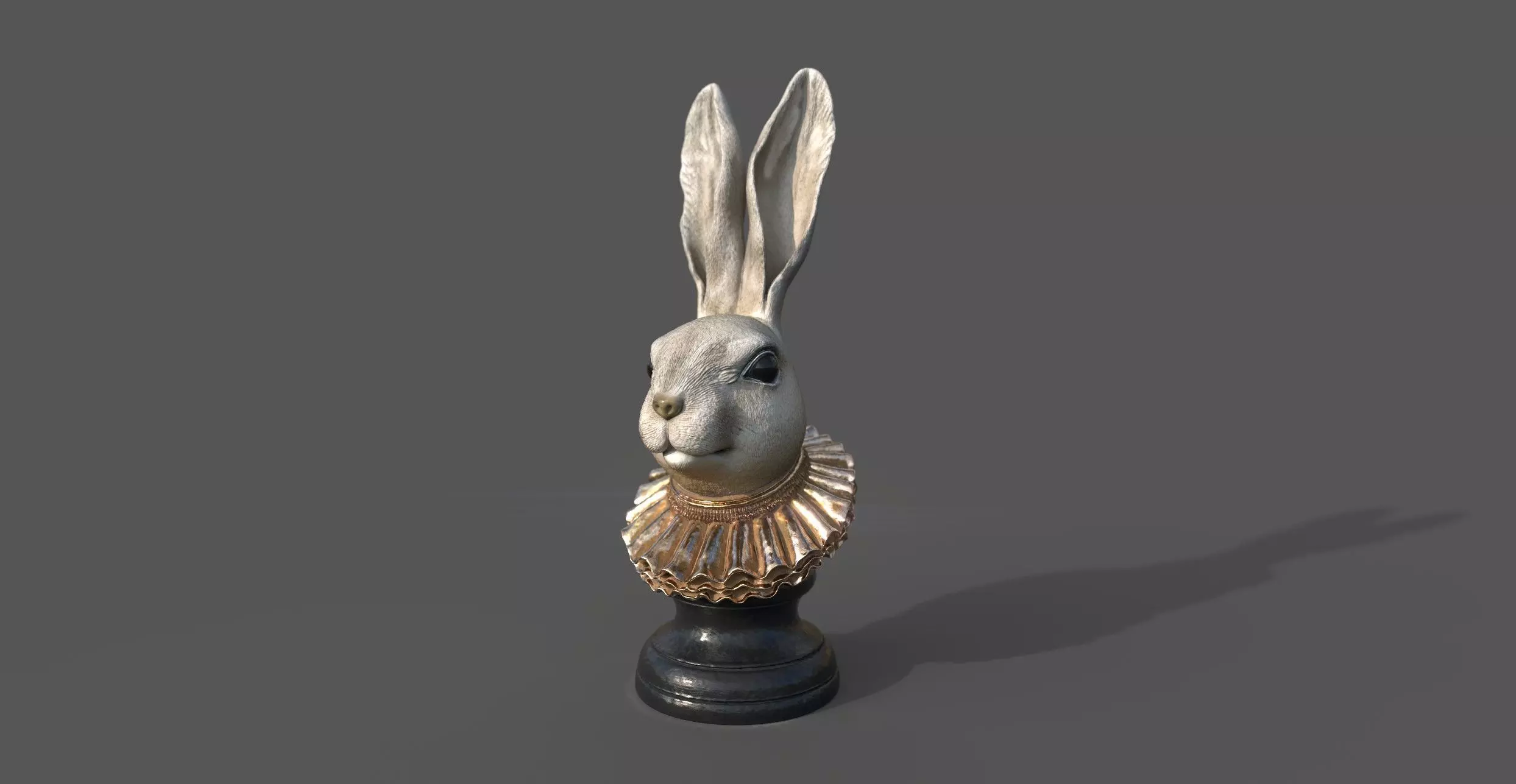Rabbit Head Decoration 3D model_0