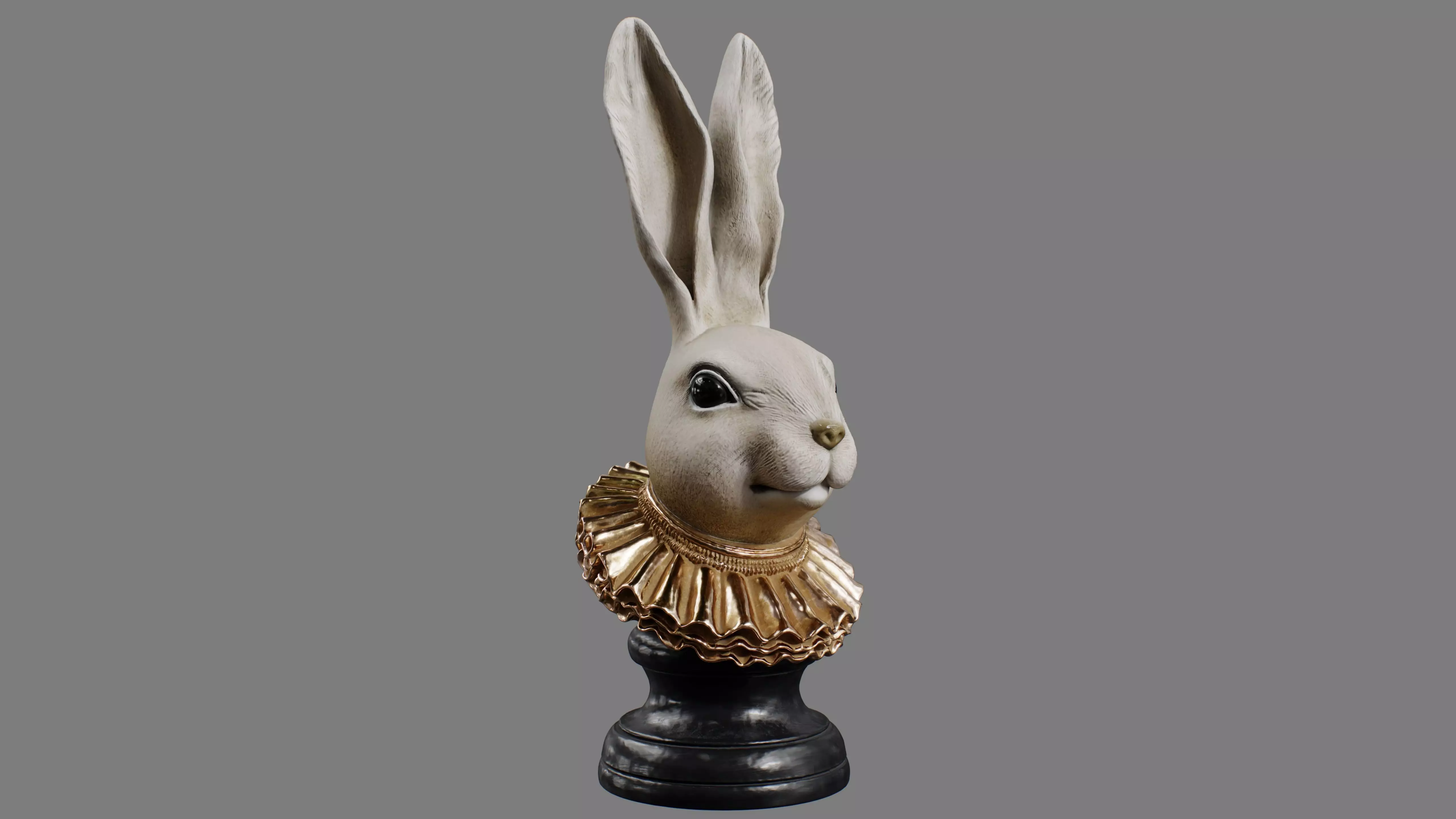 Rabbit Head Decoration 3D model_1
