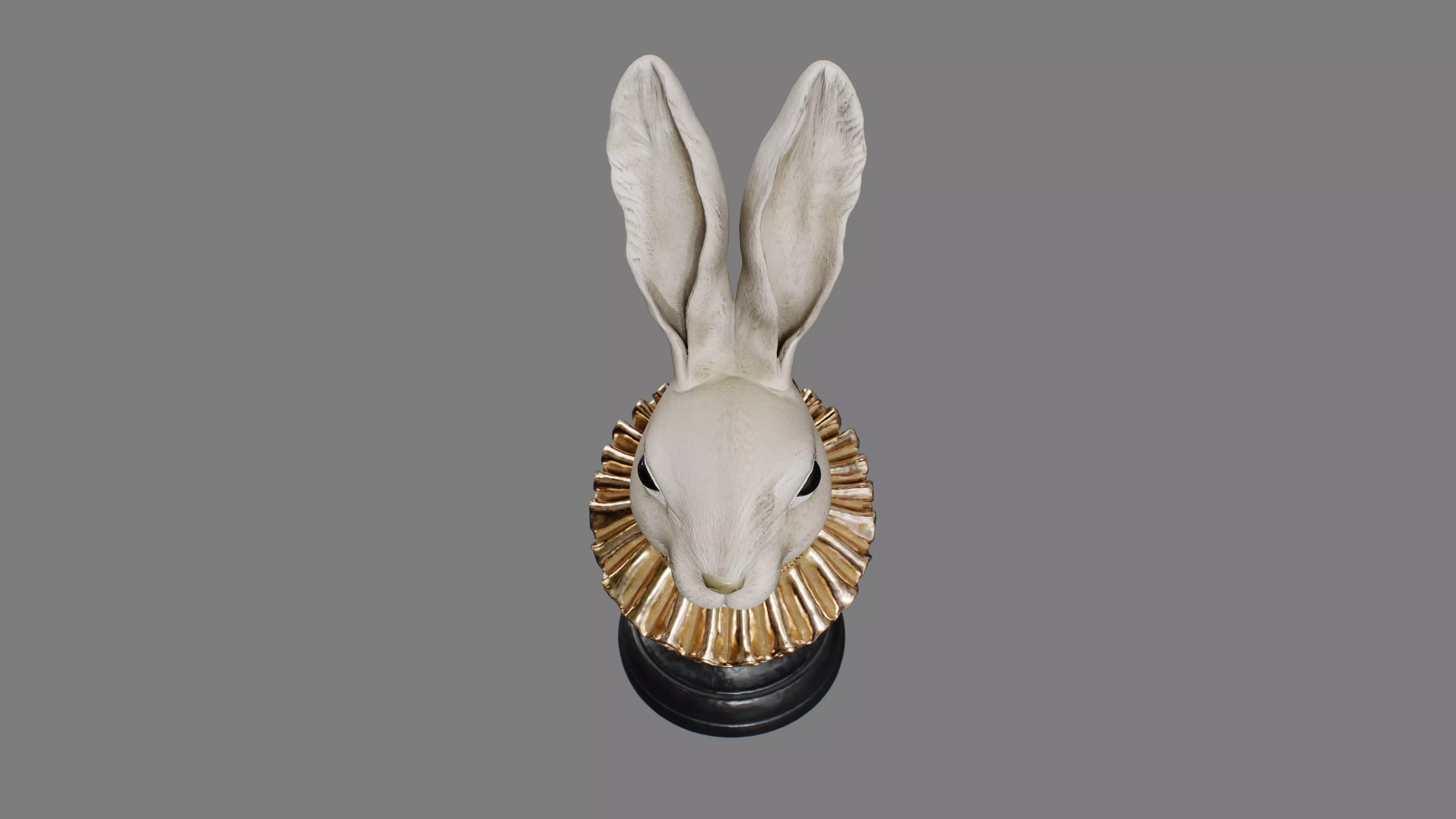 Rabbit Head Decoration 3D model_16