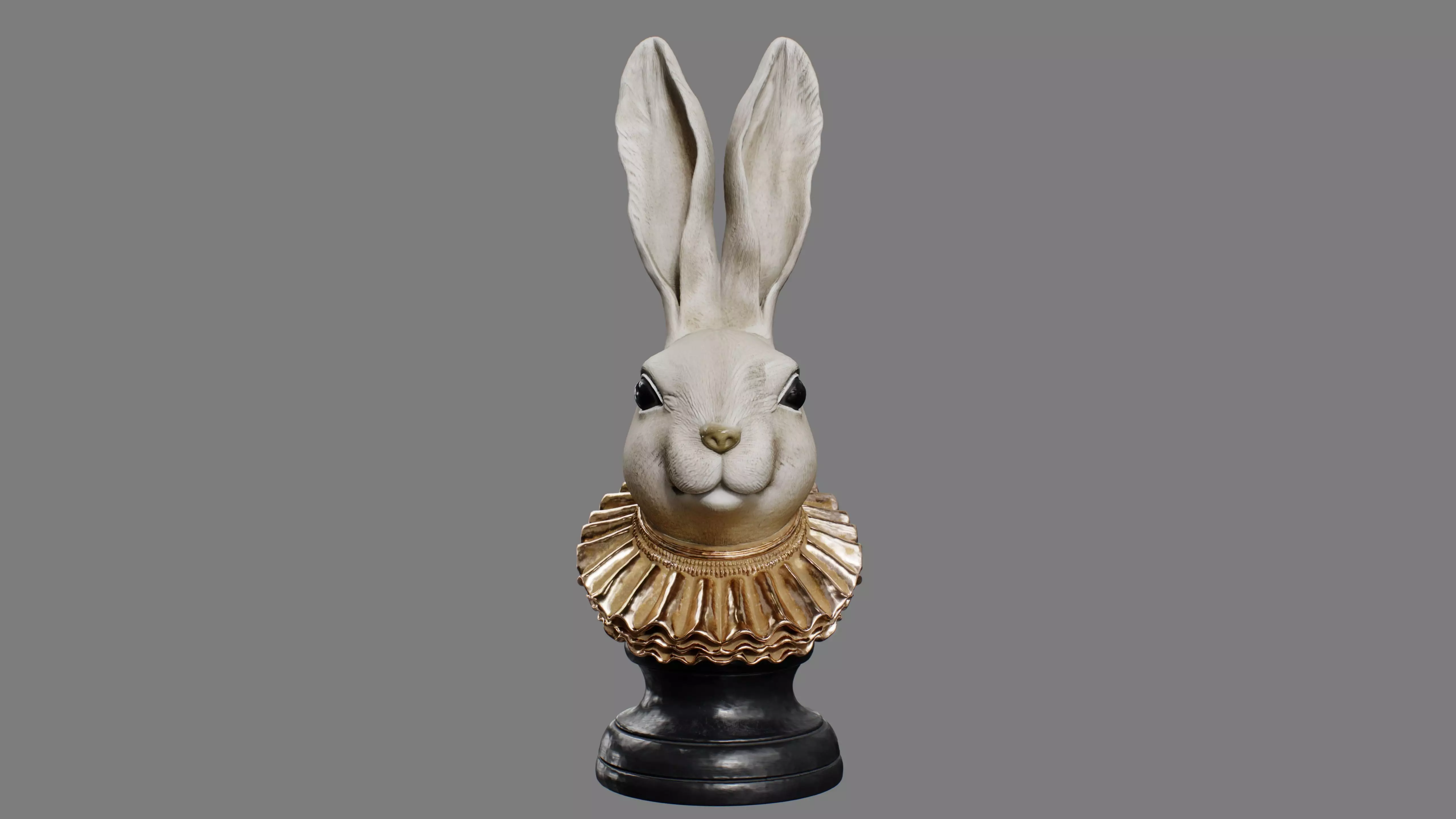 Rabbit Head Decoration 3D model_2
