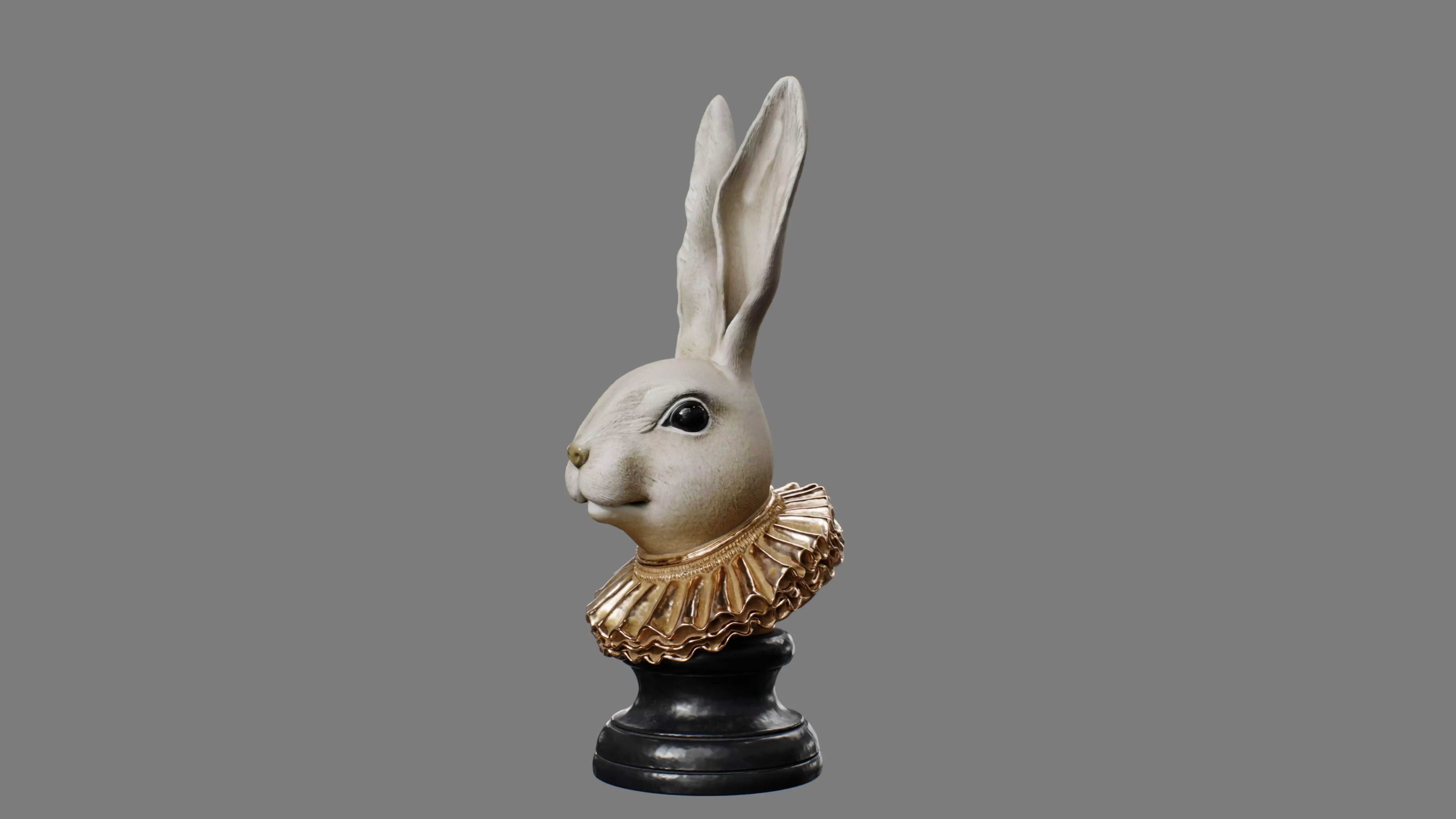 Rabbit Head Decoration 3D model_4