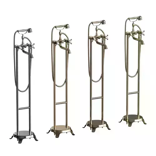 Classic tall mixer for freestanding bath 3D model