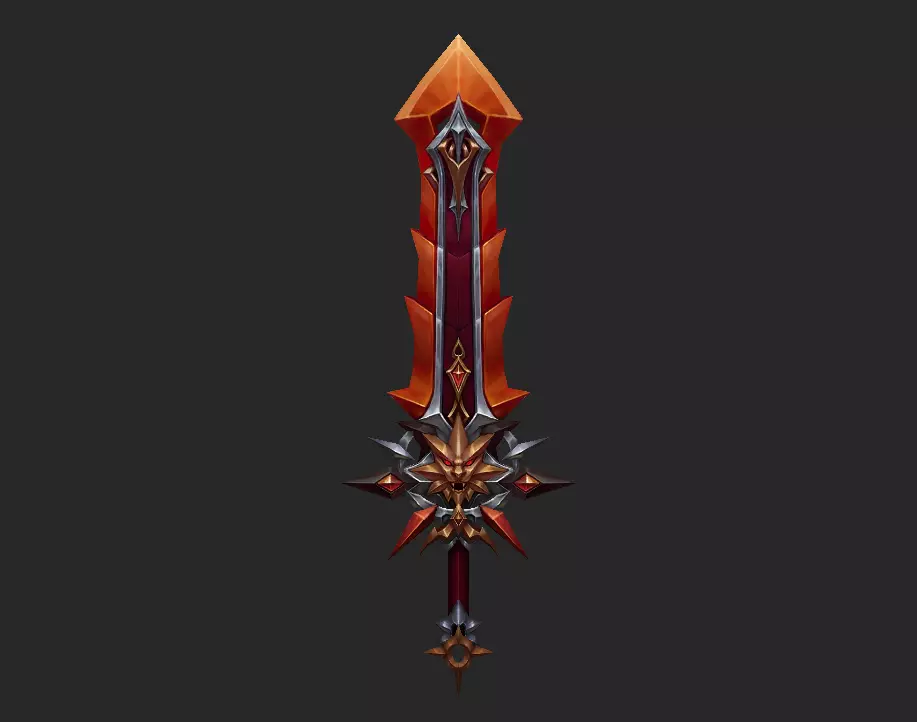 Pack With Fantasy Swords - Part 17 Free low-poly 3D model_45