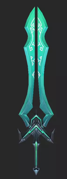 Pack With Fantasy Swords - Part 17 Free low-poly 3D model_4