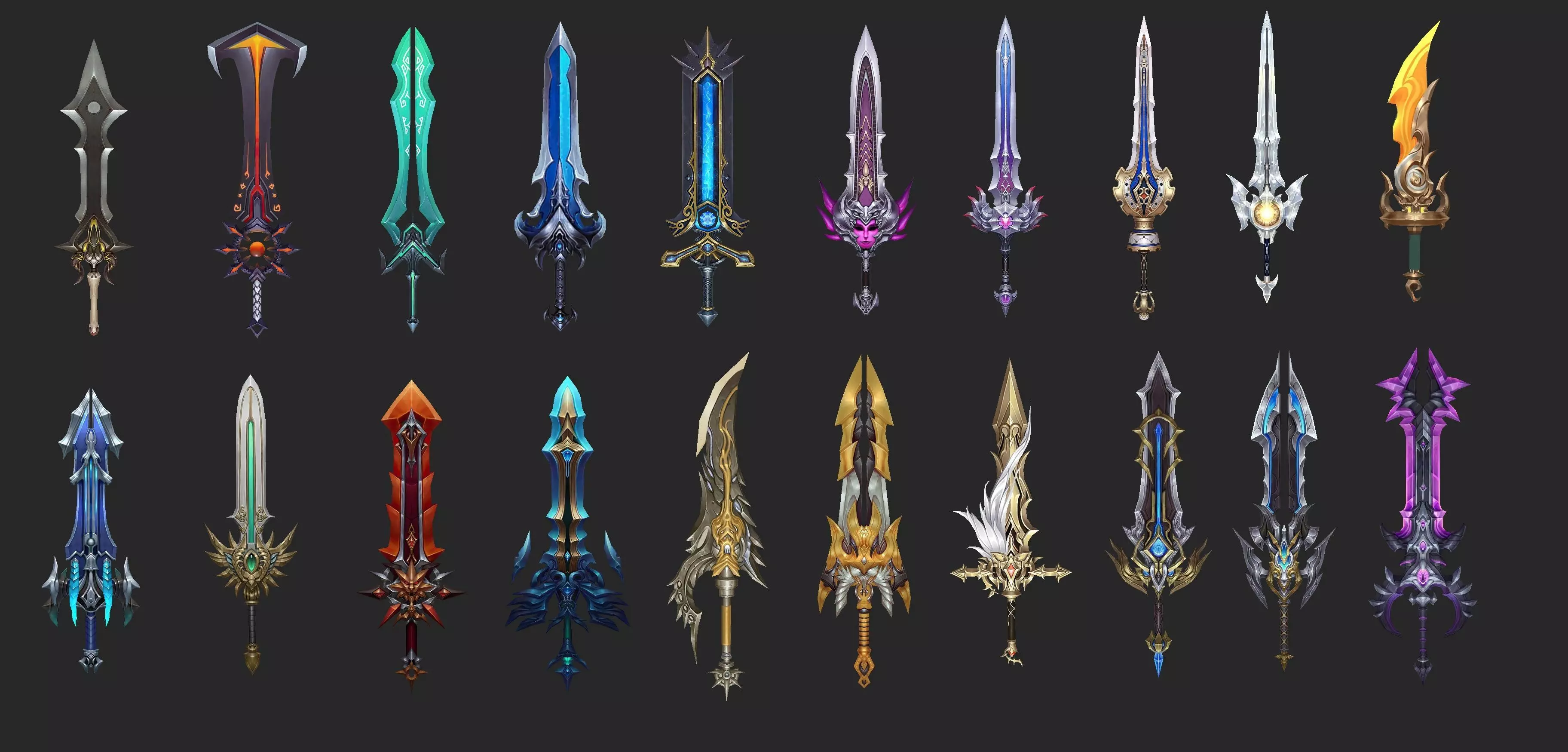 Pack With Fantasy Swords - Part 17 Free low-poly 3D model_0