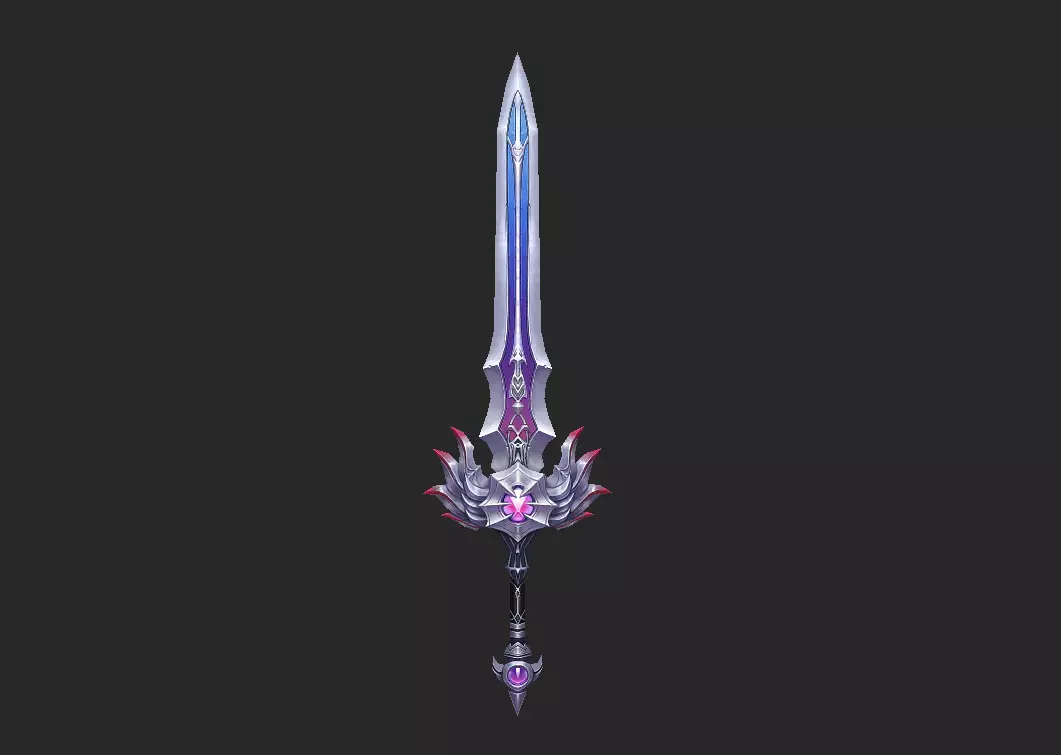 Pack With Fantasy Swords - Part 17 Free low-poly 3D model_27