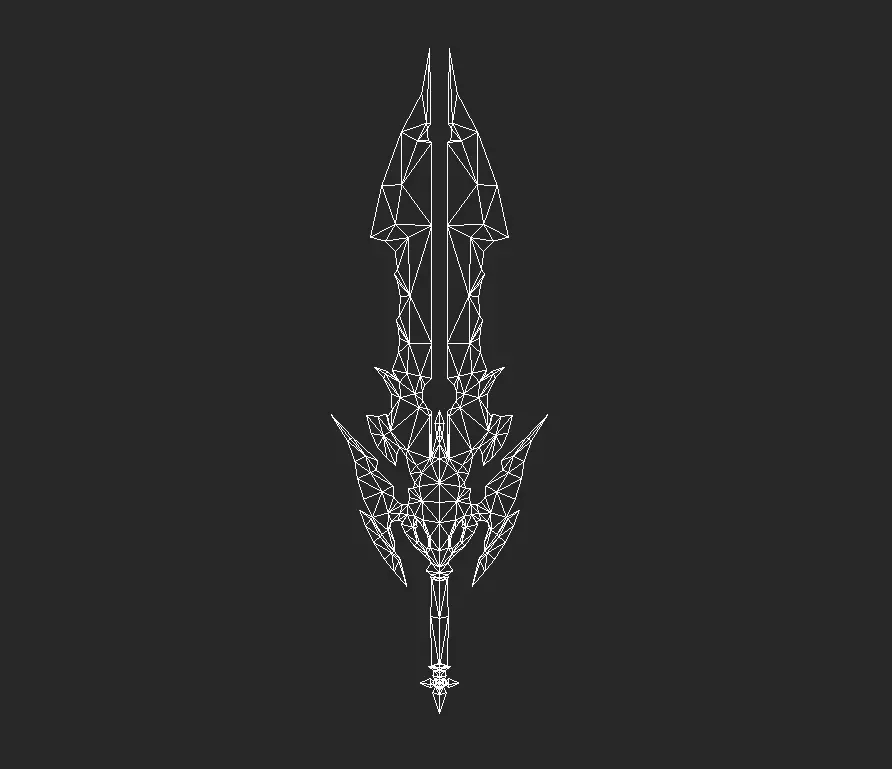 Pack With Fantasy Swords - Part 17 Free low-poly 3D model_56
