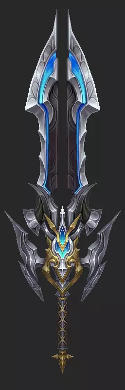 Pack With Fantasy Swords - Part 17 Free low-poly 3D model_36