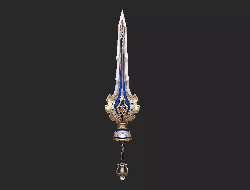 Pack With Fantasy Swords - Part 17 Free low-poly 3D model_31