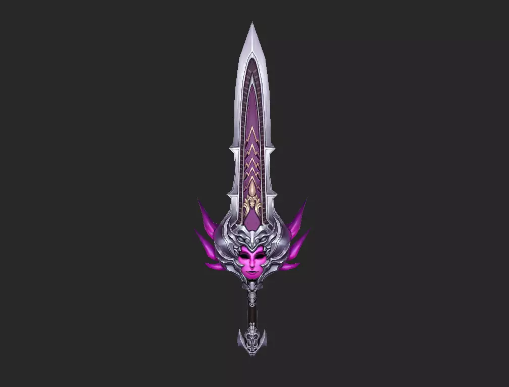 Pack With Fantasy Swords - Part 17 Free low-poly 3D model_23