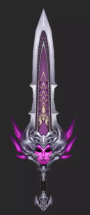 Pack With Fantasy Swords - Part 17 Free low-poly 3D model_10