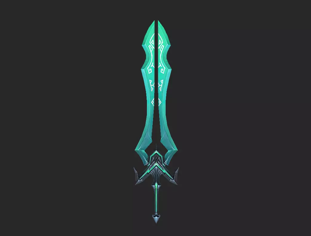 Pack With Fantasy Swords - Part 17 Free low-poly 3D model_11