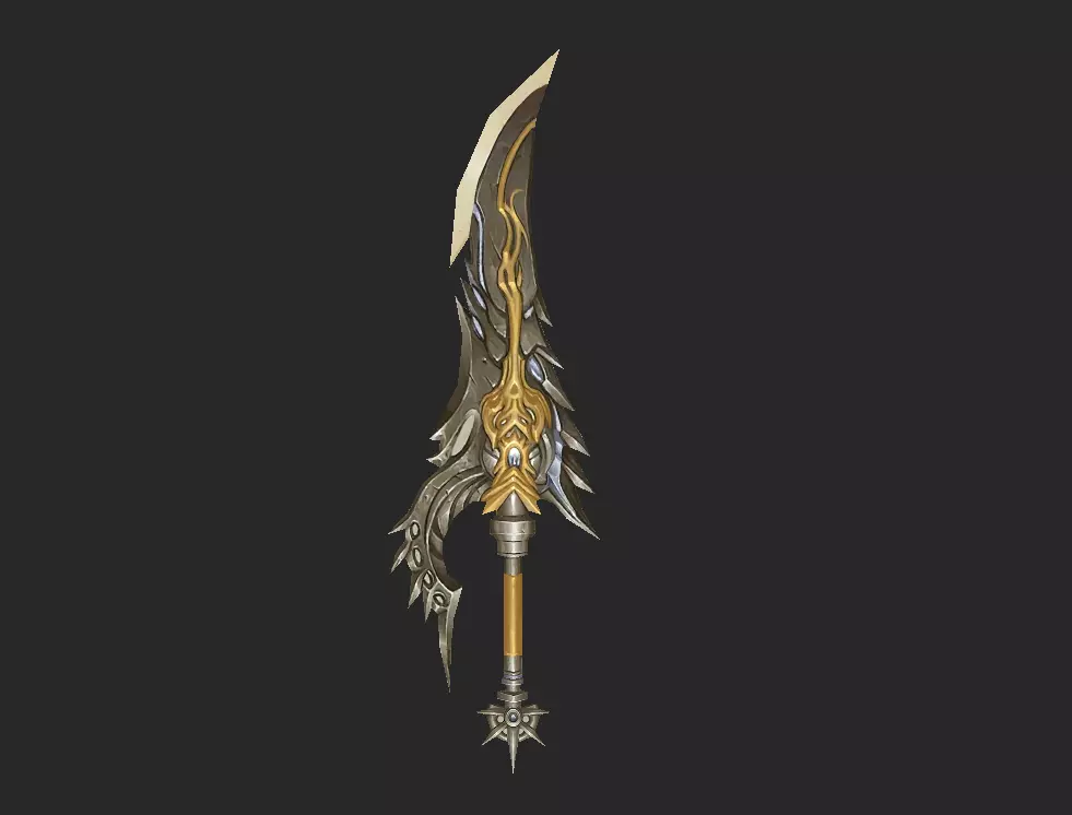 Pack With Fantasy Swords - Part 17 Free low-poly 3D model_49