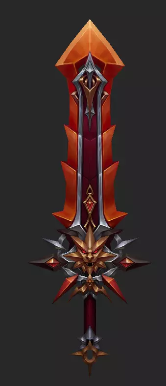 Pack With Fantasy Swords - Part 17 Free low-poly 3D model_24