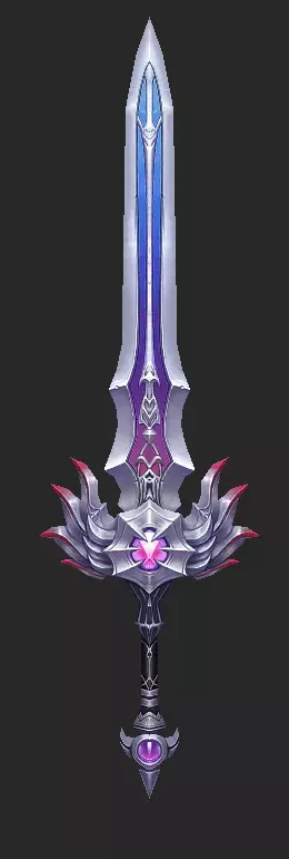 Pack With Fantasy Swords - Part 17 Free low-poly 3D model_12