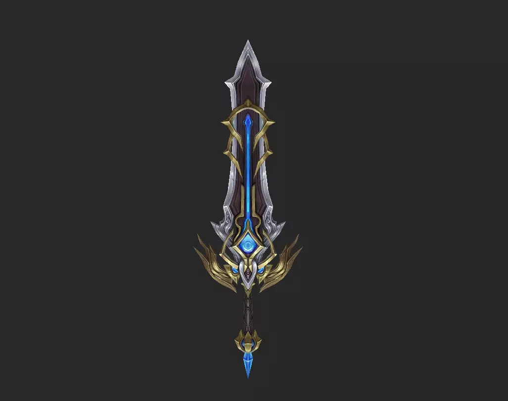 Pack With Fantasy Swords - Part 17 Free low-poly 3D model_53