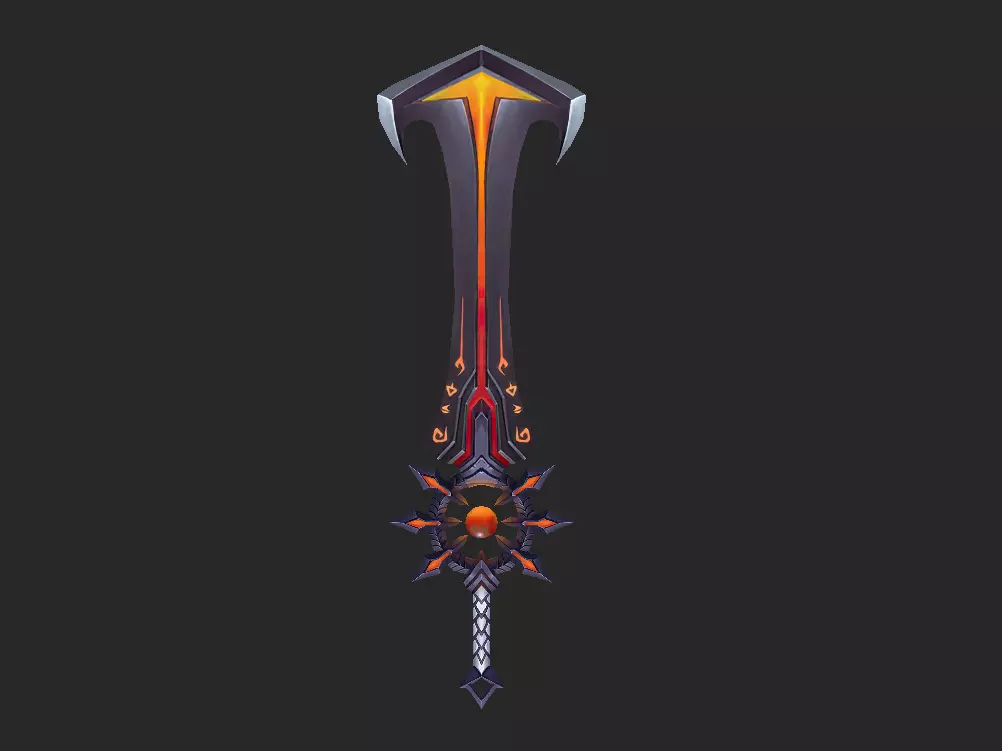 Pack With Fantasy Swords - Part 17 Free low-poly 3D model_7