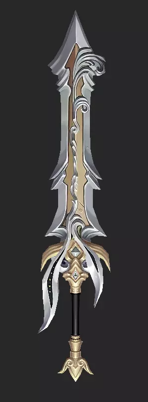 Pack With 30 Fantasy Swords - Part 16 Low-poly 3D model_15