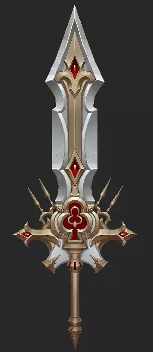 Pack With 30 Fantasy Swords - Part 16 Low-poly 3D model_17