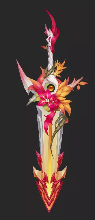 Pack With 30 Fantasy Swords - Part 16 Low-poly 3D model_25