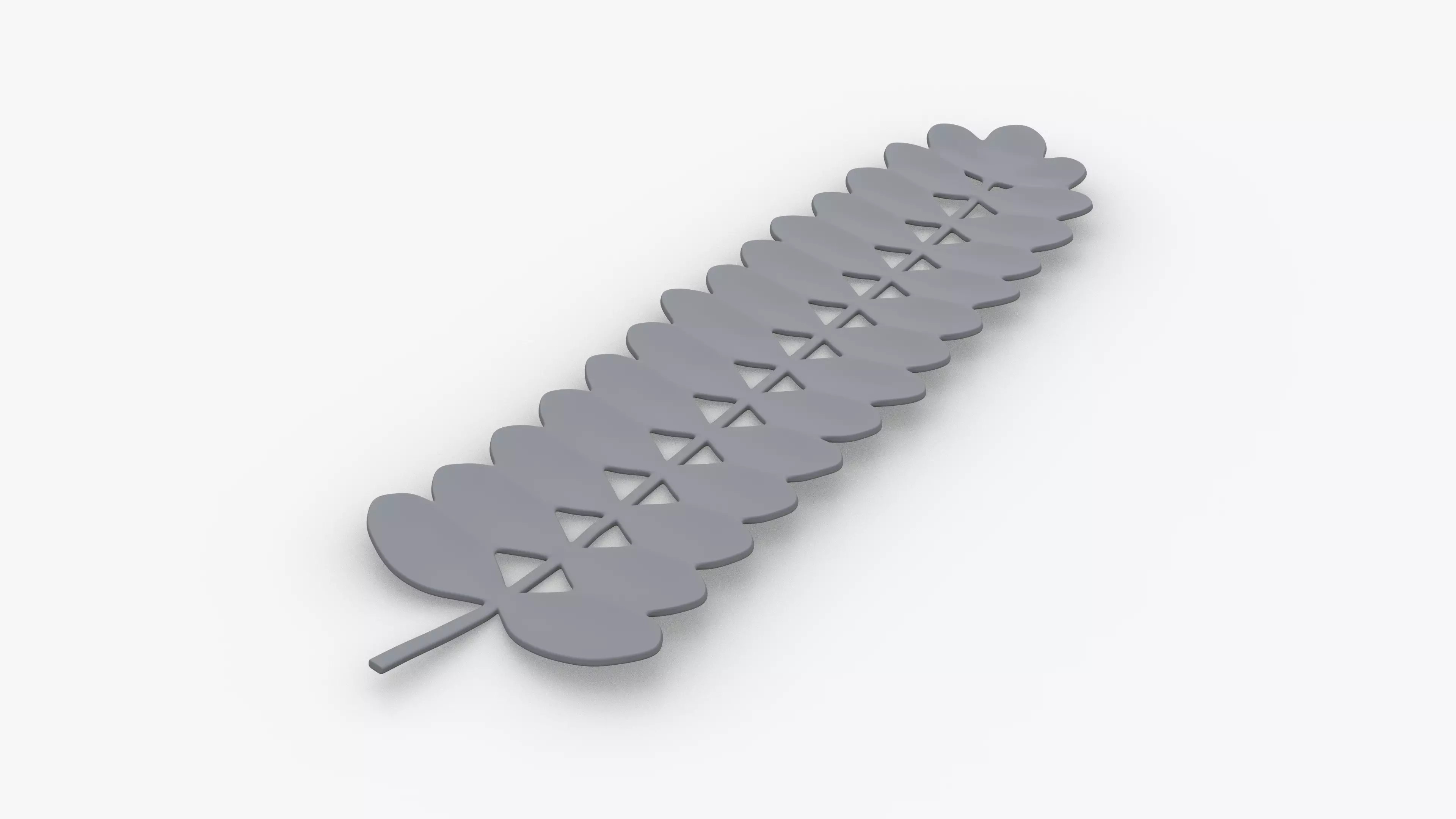 Branch Jungle Chrome Low-poly 3D model_7