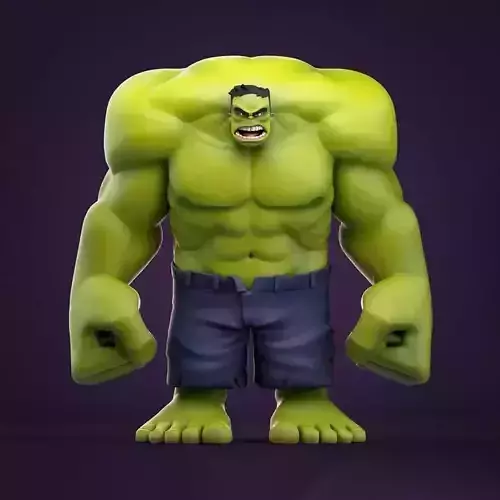 Minimalist Incredible Hulk toy