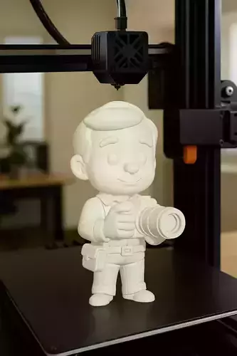 Photographer Camera Man Cartoon STL 3D print model