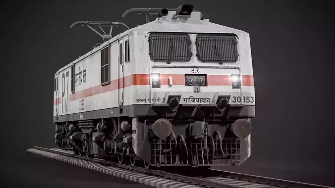 WAP-P7 Electric Locomotive 3D Model Low-poly 3D model