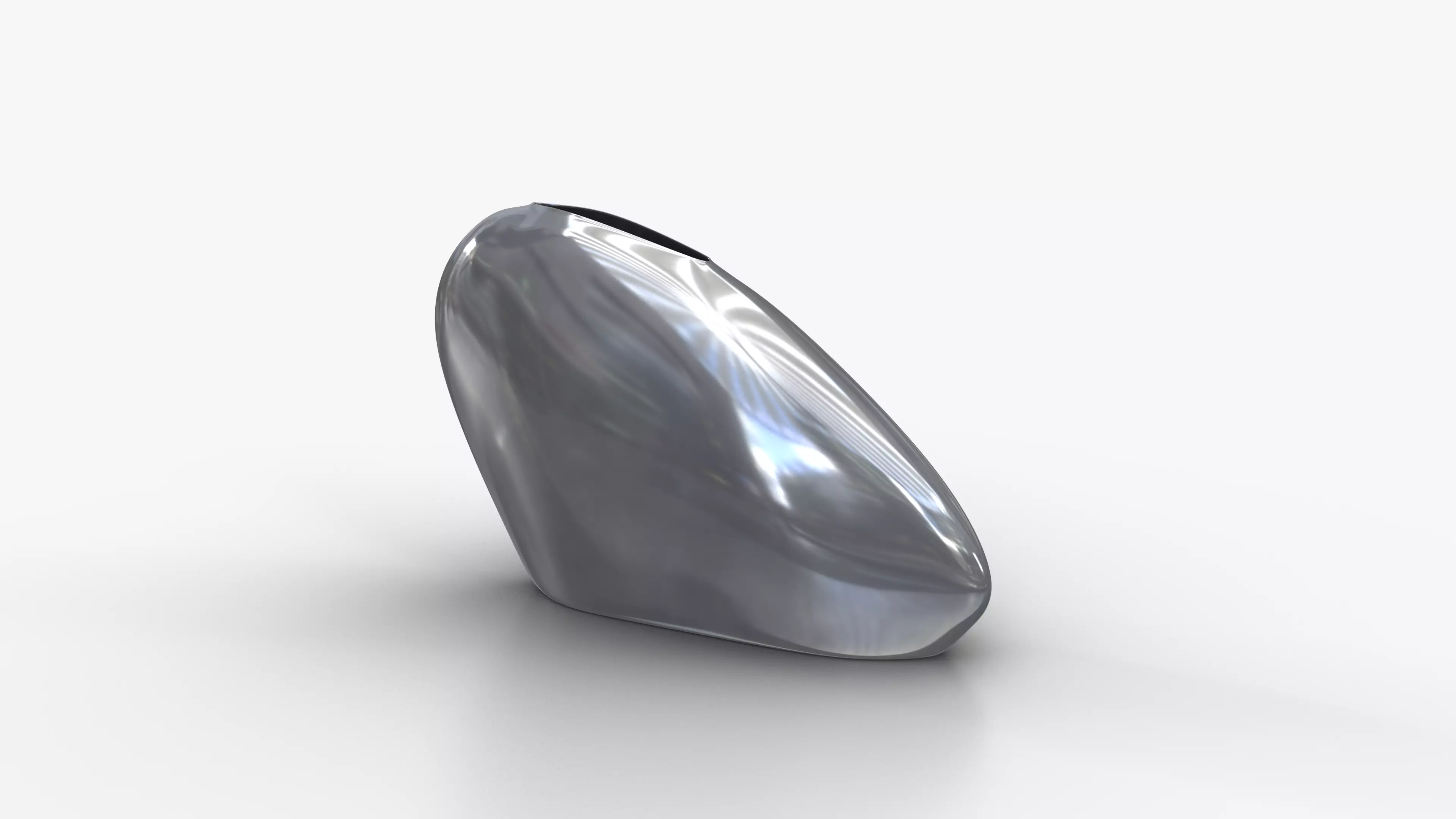 Aluminium Vase M Low-poly 3D model_0