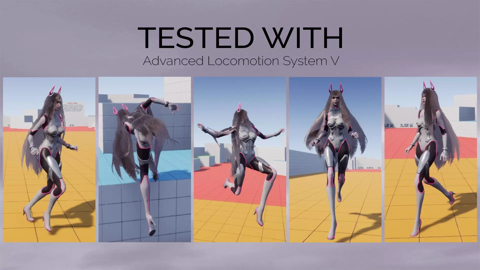 Stellar Aerith - Anime Sci-fi Girl - Game Ready Low-poly 3D model_9