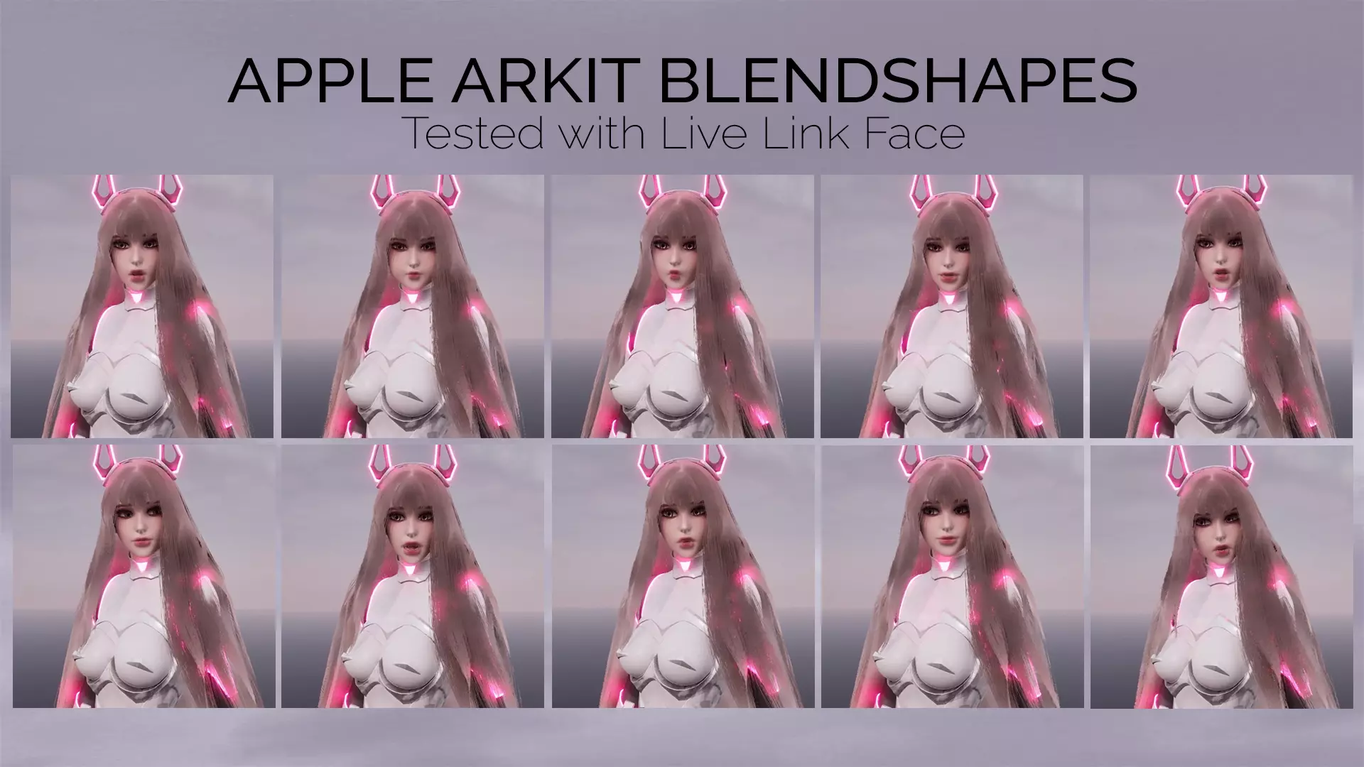 Stellar Aerith - Anime Sci-fi Girl - Game Ready Low-poly 3D model_4